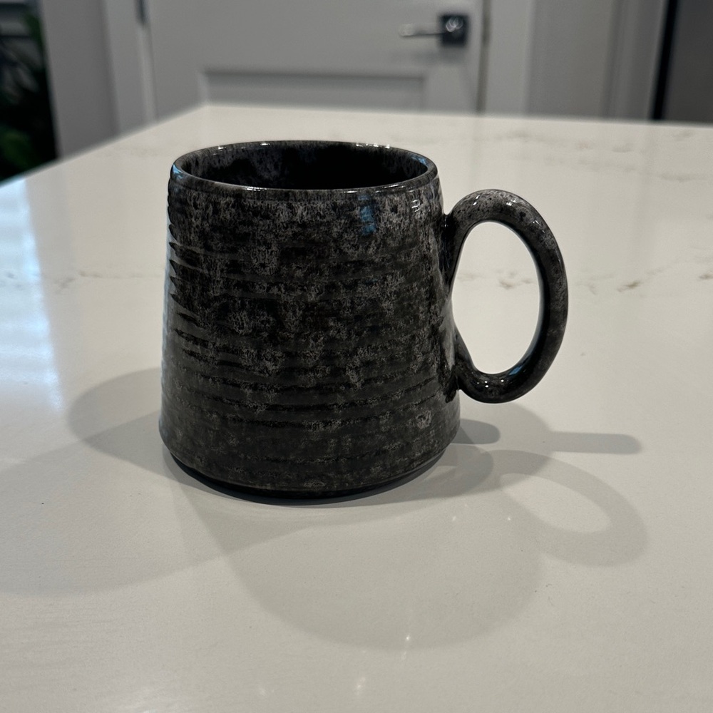 Barcela Textured Gray Ceramic Mug